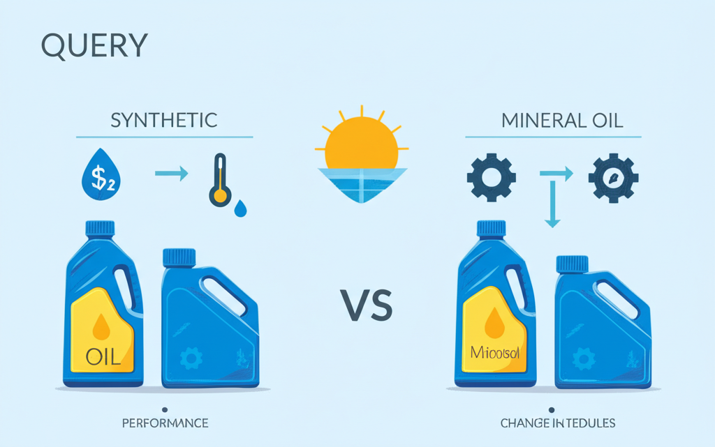 Comparação entre óleo sintético e mineral